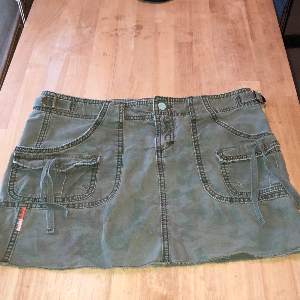 Lucky Brand mini skirt olive green